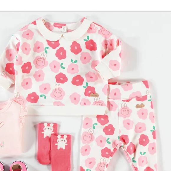 Souris Mini Matching Floral Delilah Outfit EUC sweater & leggings 0-3 M - Picture 2 of 4